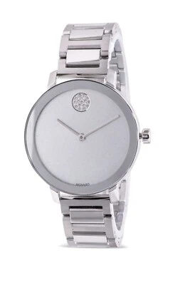 Brand New Movado Bold Evolution Women’s Silver Dial Crystal Dot Watch 3600732 - Image 1 of 2