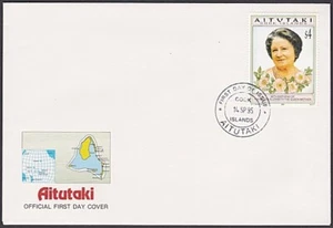 AITUTAKI Cook Is 1995 Queen Mother 95th birthday FDC.......................A2055 - Picture 1 of 1