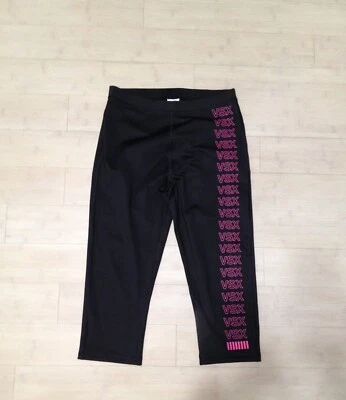 Victoria's Secret VSX Sport Capri Leggings Spellout S Black Yoga Pull-On Pants - Image 1 of 4