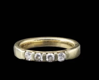 585/ 14kt Gelbgold Ring, Diamant 0,20 ct Gr.53, guter Zustand. - Bild 1 von 3