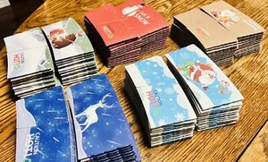 120 Pcs Christmas Coffee Cup Disposable Cardboard Sleeves 5 Designs - Picture 1 of 7