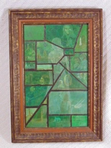 AMAZING UNUSUAL VINTAGE OIL ON BOARD PAINTING  ENTITLED FRAGMENTS BY F. MAHER - Picture 1 of 10