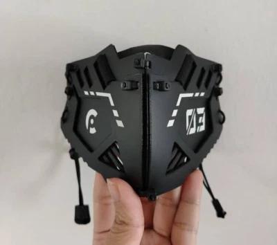 V5B Cyberpunk Armored 3D Mask Cover Futuristic Techwear Cosplay Airsoft Anime - Image 1 of 4