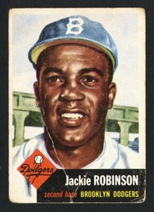 1953 TOPPS #1 JACKIE ROBINSON GOOD IMAGERY GUARANTEED AT LEAST HQ FAIR 1.5 GRADE