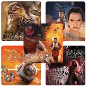 15 Star Wars The Force Awakens Stickers Party Favors Teacher Supply BB-8 Chewie - Picture 1 of 1