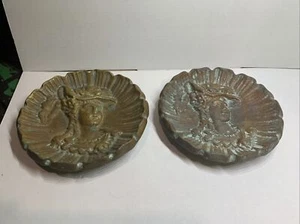 2x VINTAGE BRASS ASHTRAYS/ DISHES (2-104) - Picture 1 of 5