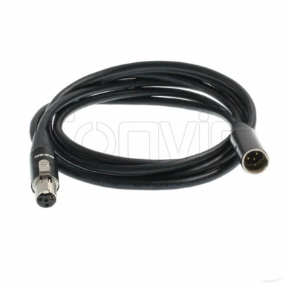 Shure Headset Microphone Mini XLR 4 Pin TA4F Extension Cable 1.5m Male to Female - Image 1 of 3