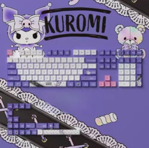 Akko Sanrio Kuromi RGB JDA Mechanical Keyboard Keycaps 2.4G Bluetooth New Japan - Afbeelding 1 van 4