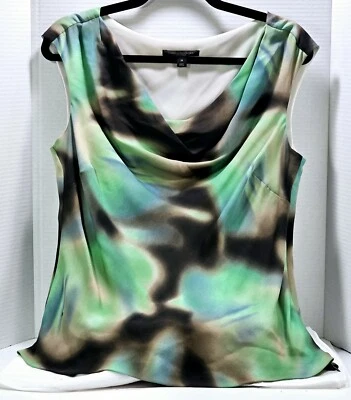 CLASSIQUES ENTIER ATELIER Women’s MEDIUM Top Drape Neck 100% Silk Sleeveless - Image 1 of 4