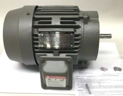 Toshiba B3/44FMC2AOZ High Efficiency 3 Phase Induction Motor 0.75hp 1745rpm - Image 1 of 4