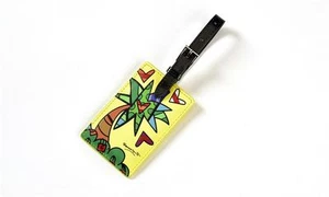 ROMERO BRITTO LUGGAGE TAG : PALM TREE * NEW * - Picture 1 of 2