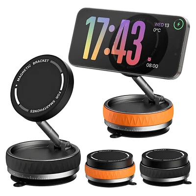 Vacuum Magnetic Phone Holder Stand for iPhone Samsung for Your Car/Gym/Mirror  - Image 1 of 4