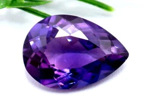 Pear Shape Loose Gemstone Certified 7.35 Ct Natural Beautiful Amethyst - Picture 1 of 4