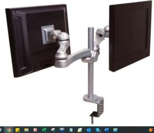 STAND001 - MODERNSOLID LA-515-1 Ergonomic Dual Monitor Arm Mount Clamp - NEW - Photo 1/4