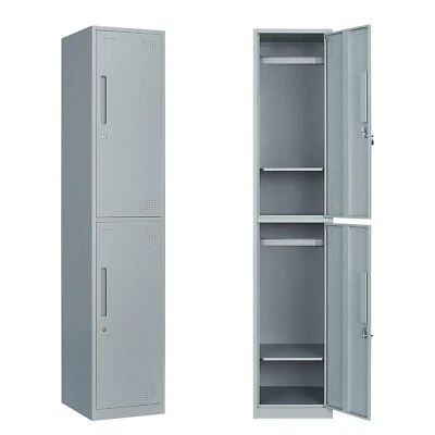 STANI Metal Locker Steel Storage Cabinet with 2 Doors for Office School Gym Employees