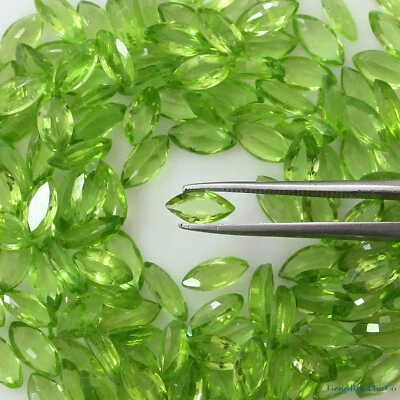 Natural Peridot Marquise Faceted 6x3mm, 8x4mm & 10x5mm Loose Gemstones A Quality - Image 1 of 4