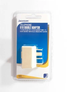 Jackson 605 To 610 RJ12/45 Telephone Double Adapter Modem Fax Machines TO ADA04 - Picture 1 of 6
