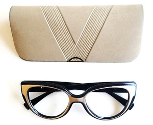 WOMEN’S JOY & IMAN CUT-EYE GLASSES FRAME BROWN/GOLD WITH CASE 52-19-140 - Picture 1 of 8