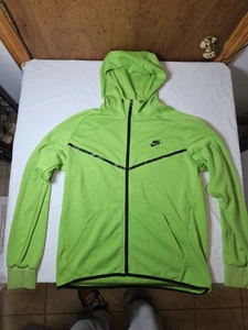 Nike Tech Fleece Windrunner Hoodie Mens Size Large Full Zip Green - Picture 1 of 4