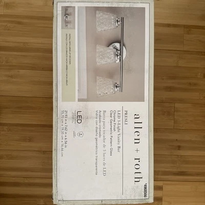 allen + Roth LED 3 Light Vanity Bar Chrome Finish # 4968566 - Image 1 of 4