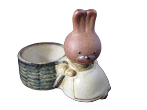 Vintage Japanese Rabbit shaped Pottery Egg Cup - Picture 1 of 4