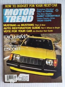 Motor Trend Magazin November 1980 Dodge Colt 1981 Ford Escort VW Rabbit - Bild 1 von 2
