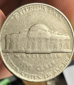 1989D strikethrough Greece Error, ￼rim deterioration ,Jefferson nickel - Picture 1 of 8