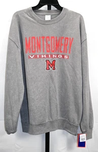 Sudadera Pullover Montgomery Vikings Gris Talla L Nueva Sin Etiquetas Poliéster y Algodón - Imagen 1 de 4