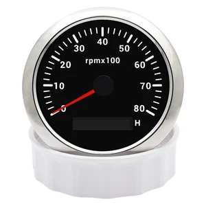 85MM 0-8000RPM Tachometer Gauge LED Rev Counter Meter for Car Boat Marine Truck - Picture 1 of 12