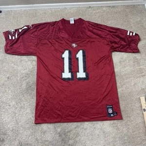 Vintage Alex Smith #11 San Francisco 49ers Red Jersey NFL Reebok Mens XL - Picture 1 of 8