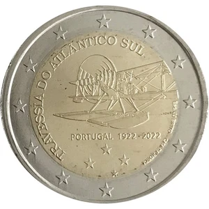 2 euro Portogallo 2022 fdc Centenario della traversata Atlantico-Sud - Imagen 1 de 1