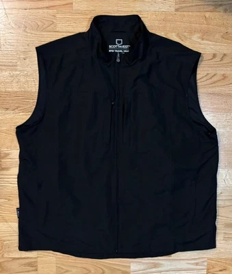 SCOTTeVEST RFID Travel Tech Vest Black Multi Pocket Full Zip Men’s XXXL EUC - Image 1 of 4