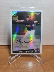 2009 Topps Chrome Refractor Tommy Hanson Rookie Autograph Auto #'d /499 Braves - Picture 1 of 2