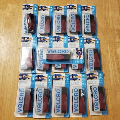 Lote de 16 velcro 18 pulgadas x 1 pulg. Paquete de 2 correas de gancho y bucle para todo uso Foto 1 de 3