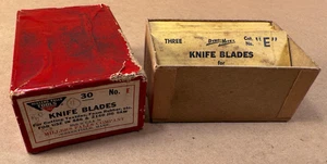 NOS - 15 Blades - MILLERS FALLS DYNO-MITE “E” JIG SAW KNIFE BLADES W/ENV & BOX - Picture 1 of 9