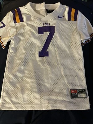 LSU Nikie Football Jersey Toddler 2T #7 White - Image 1 of 2