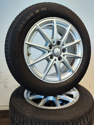 4 Winterräder 205 60 R16 Mercedes A B CLA Klasse W177 W247 W118 16" Alufelgen - Bild 1 von 4