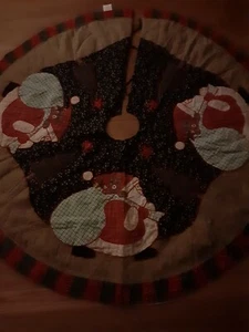 Vintage Weihnachtsbaum Rock gesteppt Baumrock - Bild 1 von 6