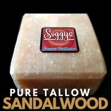 Bar Soap, Pure Tallow Sandalwood, Handcrafted, All Natural, 5-6 oz