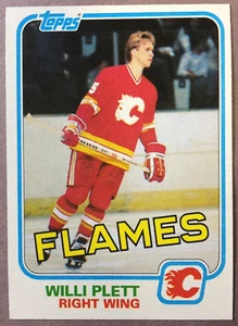 1981-82 Topps Hockey "Set Break" #26 Willi Plett Calgary Flames - Picture 1 of 1