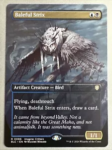 MTG / Baleful Strix / BLC / #0086 / Regular (Borderless) / Rare / NM - Picture 1 of 2