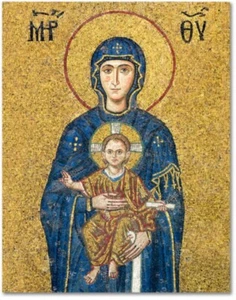 Hagia Sophia Madonna MARY Icon PRINT 8x10 USA ULTRA SATIN CATHOLIC PRINT - Picture 1 of 1