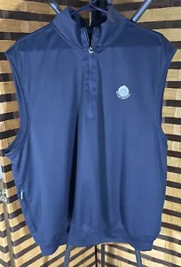 Zero Restriction “Butler National” Golf Vest Mens XL Navy Blue Stretch - Picture 1 of 5