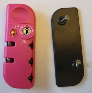 Nachrüst Set TSA Kofferschloss Gepäck Zahlen Schloss USA Reise Pink - Bild 1 von 1