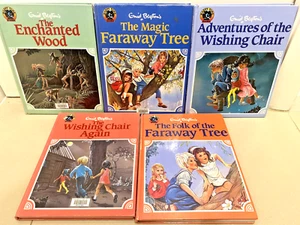 Enid Blyton THE MAGIC FARAWAY TREE ENCHANTED WOOD WISHING CHAIR 5 Book ALL 1993 - Picture 1 of 23
