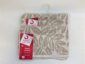 SET DUE ASCIUGAMANI SPUGNA JACQUARD LINEA BAGNO 100% COTONE 30 x 50 cm AMO LA C - Imagen 1 de 1