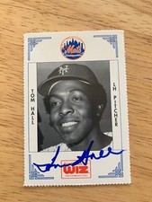 TOM HALL SIGNED RARE 1991 NEW YORK METS WIZ SGA BASEBALL CARD #156 AUTOGRAPH