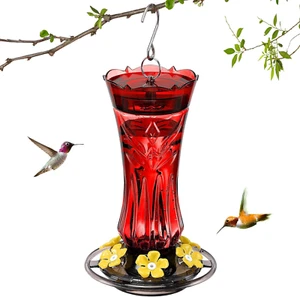 Hummingbird Feeder 18 OZ, Outdoor Hanging with 6 Feeding Ports and Ant Moat - Picture 1 of 12