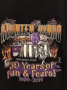2019 Haunted Hydro Park Attraction T-Shirt 4XL Fremont Ohio Horror Haunt Staph - Picture 1 of 5