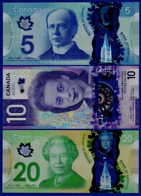 Canada Mini Polymer Set - $5, $10 & $20 (2012 - 2018) UNC Notes - Image 1 of 2